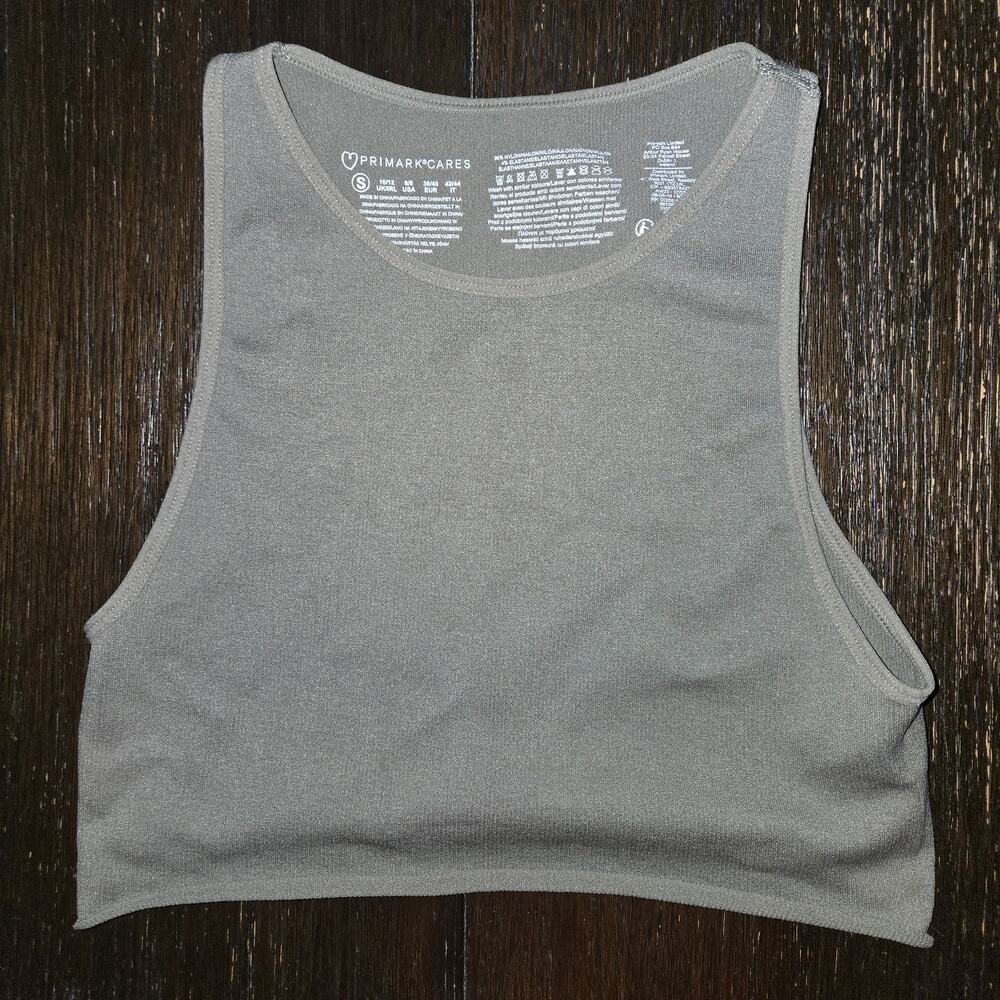 Primark Cares Green Small 6/8 Womens Cropped Top Sports Bra